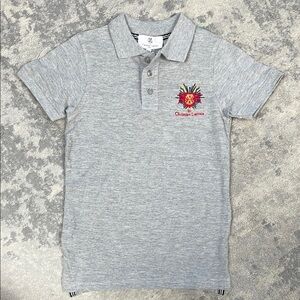 NWT Christian Lacroix Kids Henri Polo Shirt Gray Grey Melange Preppy Sz 6